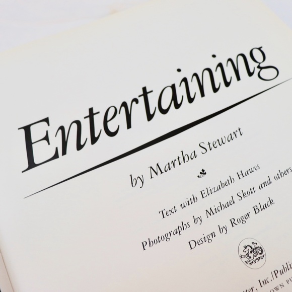 Entertaining Martha Stewart Hardback Book Rare